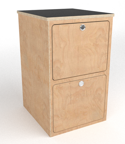 The Double Cabinet - Spacious Two Door Storage for Low & High Roof Vans