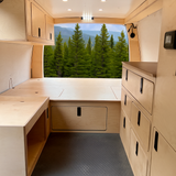 Complete 5 piece furniture kit for low roof camper van conversions like the Express, Econoline, Promaster, Transit