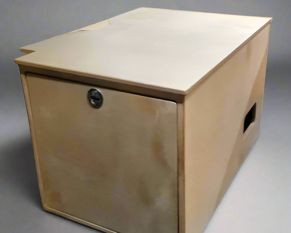 multifunctional birch plywood storage cabinet with door by overland interiors