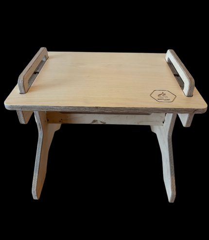stand alone image of birch plywood multipurpose step, perfect for van life and camper van adventures!