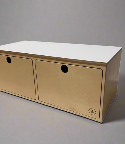 Bench seating and storage system for camper vans, RVs, and overland builds by Overland Interiors