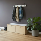 Bench seating and storage system for camper vans and RVs by Overland Interiors