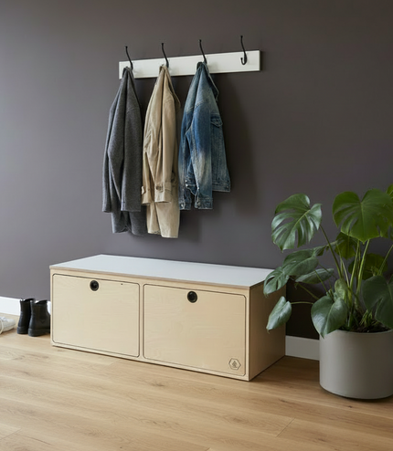 Bench seating and storage system for camper vans and RVs by Overland Interiors