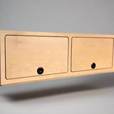 Two-door upper cabinet for camper van storage and overhead organization by Overland Interiors