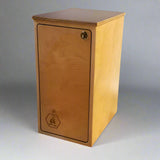 Side view of a modular single base cabinet with locking storage door for camper van and RV conversions by Overland Interiors.