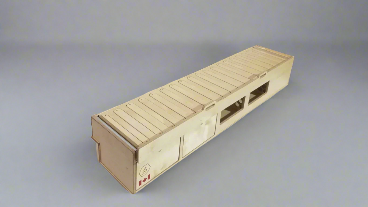 Overland Interiors single sleeper van bed with integrated storage for low roof camper van interiors
