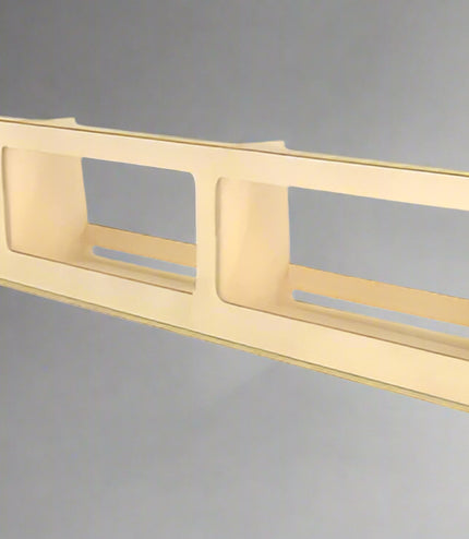 Universal upper storage cabinet with open shelving design for camper van and overland vehicle conversions by Overland Interiors.