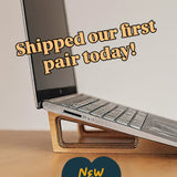 Video showcasing the Overland Interiors ergonomic wooden laptop stand made from Baltic birch