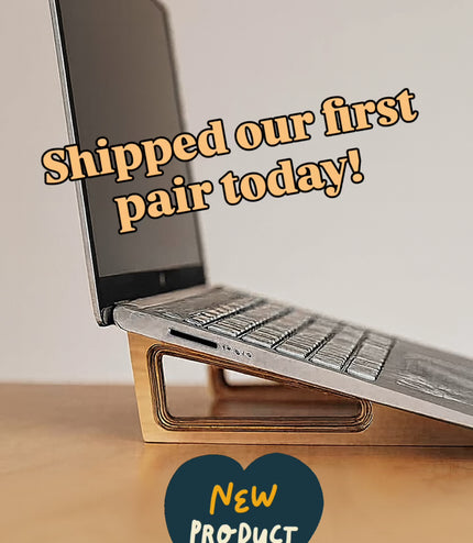 Video showcasing the Overland Interiors ergonomic wooden laptop stand made from Baltic birch
