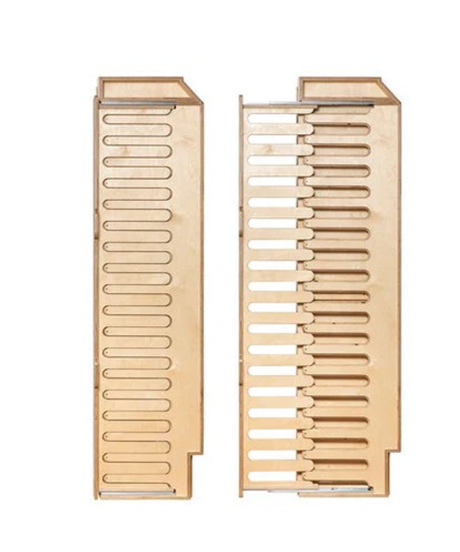 two images showing single bed platform open and closed.  Space saving, great for van life