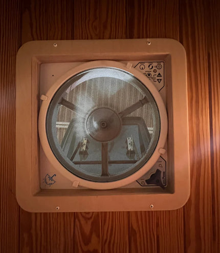 image of custom birch trim surrounding the MaxAir fan 