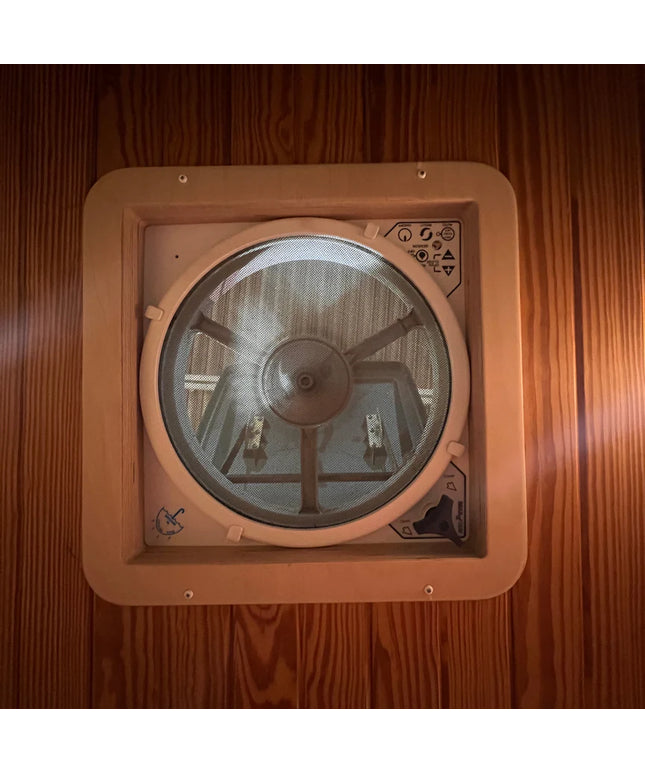 image of custom birch trim surrounding the MaxAir fan 