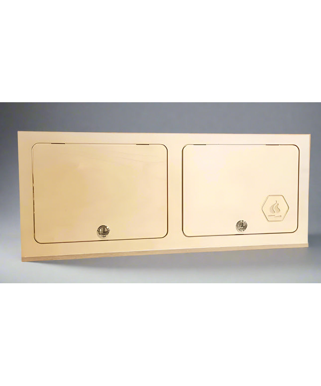 modular upper cabinet with two side by side compartments with doors designed for low and high roof camper vans
